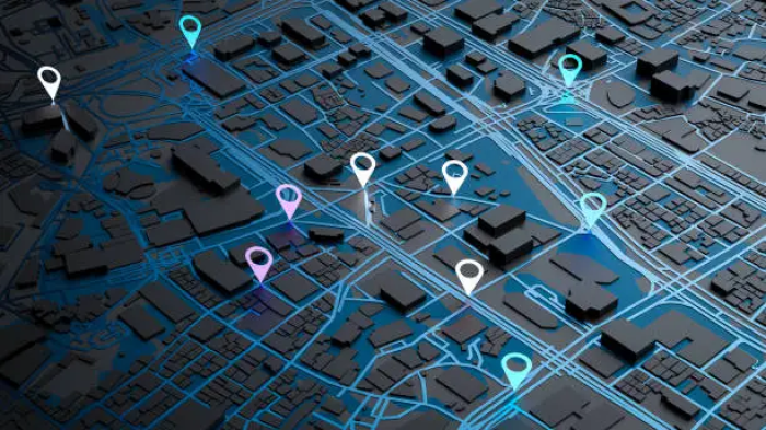 Sustainability Milestone In Industrial Development Site Selection marked on map